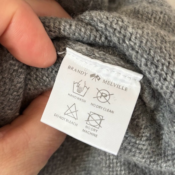 Brandy Melville | Gray Cowl Neck Sweater | Size - Picture 3 of 5